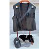 Image 1 : High quality Leather / Hand Beaded Bald Eagle 43” Vest, 10” MukLuks, & Leather Hat set