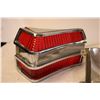 Image 3 : 1968 Pontiac Beaumont Tail Light Chrome Trim and inner assemblies with 1 Lens rare!