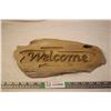 Image 1 : Hand Carved Wood Welcome Sign