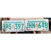 Image 2 : (3) Saskatchewan 1979, 1979, 1981 License Plates