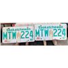 Image 2 : (6) Saskatchewan 1987 (3) + 1988 (3) - License Plates