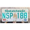 Image 4 : (6) Saskatchewan 1987 (3) + 1988 (3) - License Plates