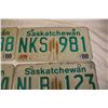 Image 8 : (6) Saskatchewan 1987 (3) + 1988 (3) - License Plates