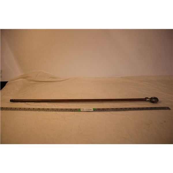 Antique Wooden Cane w/ Mother of Pearl –35” long