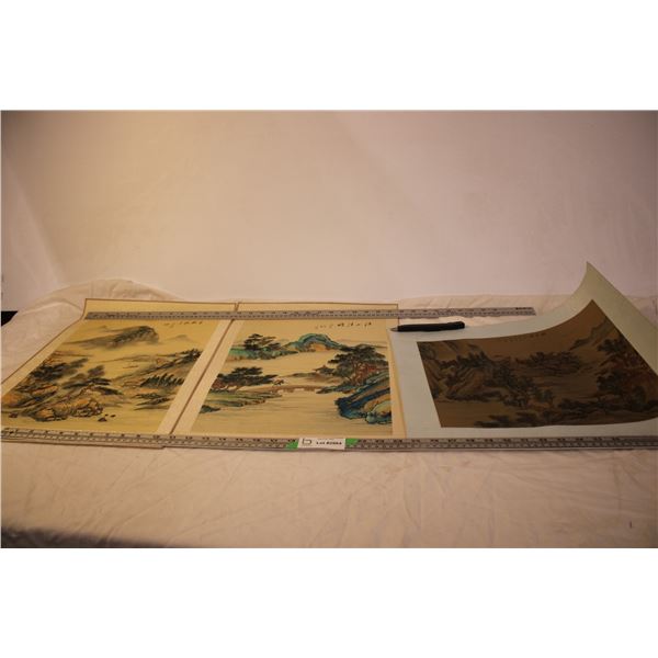 (3) Asian Artworks on Paper (signed)