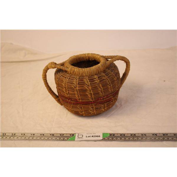 Vintage West Coast Native Hand Woven Basket