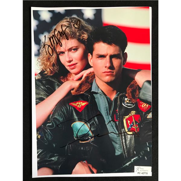 TOM CRUISE AND KELLY MCGILLIS SIGNRD TOP GUN 8 X 10 (RA COA)