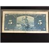 Image 2 : RARE 1937 Bank of Canada $5 Note - Coyne Towers