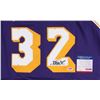 Image 2 : MAGIC JOHNSON SIGNED LA LAKERS CAREER STAT JERSEY (PSA COA)