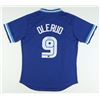 Image 1 : JOHN OLERUD SIGNED TORONTO BLUE JAYS BASEBALL JERSEY (BECKETT COA)