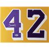 Image 2 : JAMES WORTHY SIGNED AND CUSTOM FRAMED LAAKERS JERSEY (BECKETT COA)