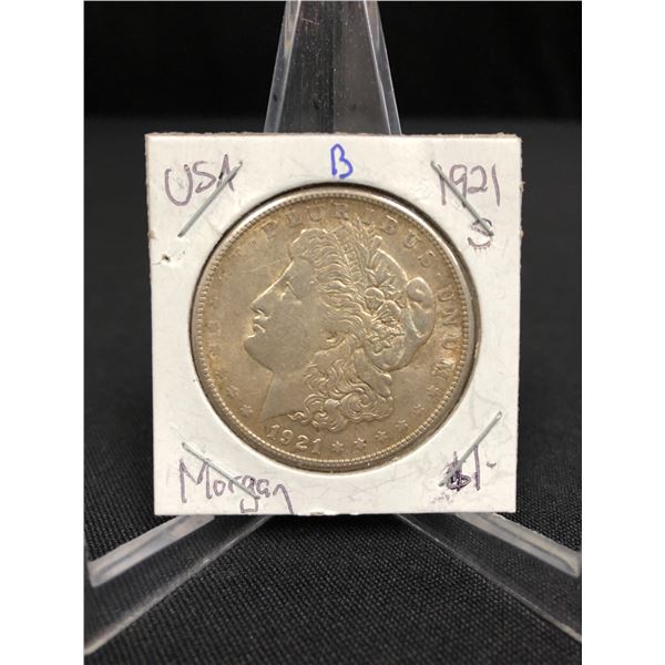 1921 US MORGAN SILVER DOLLAR SAN FRANCISCO MINT