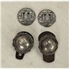 Image 1 : Two Pairs Silver Conchos