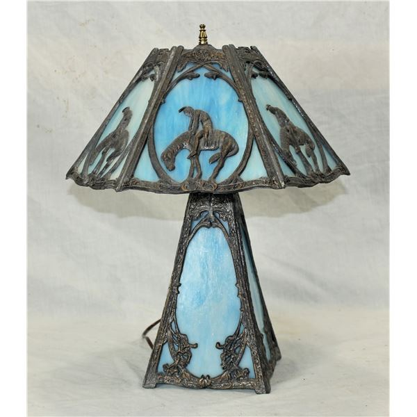 Vintage Slag Glass Lamp