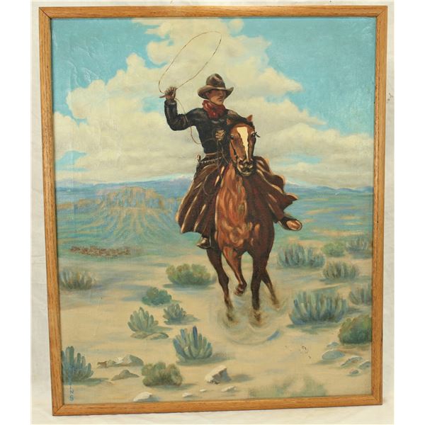 Bevins Western Oil Painting