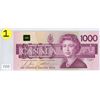 Image 1 : 1988 One Thousand Dollar note $1000.00 Canadian 1K bill