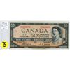 Image 1 : 1954 Fifty Dollar note *devil's face* $50.00 Canadian bill