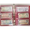 Image 1 : Binder of 6 Canadian bills 1973 $1, 1954 $2, 1979 $5, 1989 $10, 1979 $20, 1954 $50