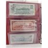 Image 3 : Binder of 6 Canadian bills 1973 $1, 1954 $2, 1979 $5, 1989 $10, 1979 $20, 1954 $50