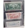Image 3 : Binder of 6 Canadian bills 1937 $1, 1974 $2, 1979 $5, 1989 $10, 1969 $20, 1975 $50