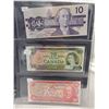 Image 4 : Binder of 6 Canadian bills 1937 $1, 1974 $2, 1979 $5, 1989 $10, 1969 $20, 1975 $50