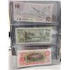 Image 5 : Binder of 6 Canadian bills 1937 $1, 1974 $2, 1979 $5, 1989 $10, 1969 $20, 1975 $50
