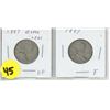 Image 1 : 1947 maple leaf & 1947 25 cents