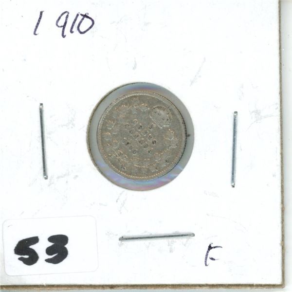 1910 Canada 5 cents