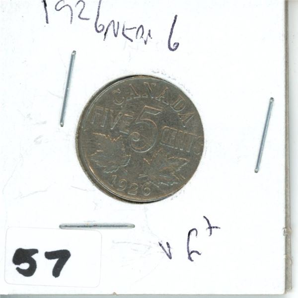 1926 Canada 5 cents