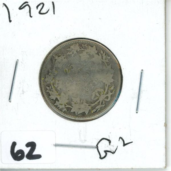 1921 Canada 25 cents