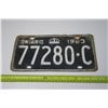 Image 1 : 1963 Ontario License Plate