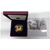 Image 1 : 2011 Orca (Killer) Whale $3. Sterling Silver square coin is Gold Plated. Housed in its original case