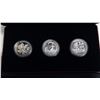 Image 2 : 2019 Set of 3 Norse Gods $20. Includes Thor, Odin & Frigg. 99.99 pure Silver coins are Gold Plated. 