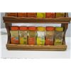 Image 3 : Vintage Blue Ribbon Wooden Spice Rack with Spices