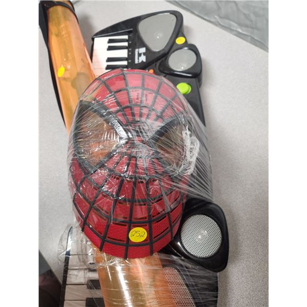 Electric Kids Piano, Spider-Man Mask, & Light Saber