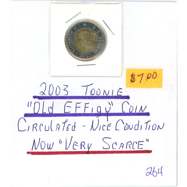 2003 Canadian two dollar toonie $2.00 'Old effigy'