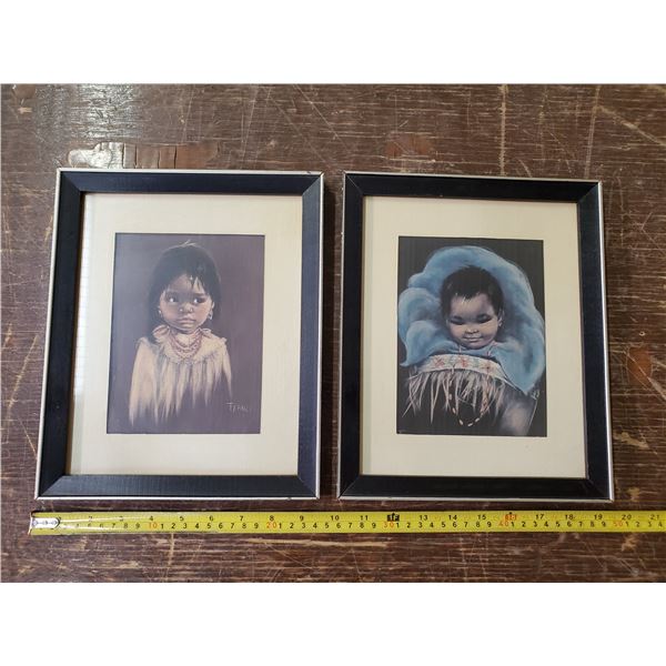 2 Native prints in frames