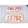 Image 1 : P.T Sask License Plates