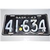 Image 1 : 1943 Sask License Plate