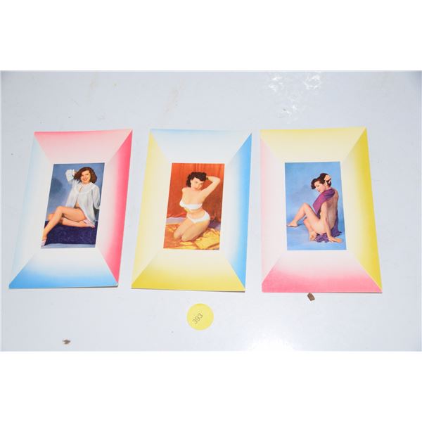Risqué Postcards x 3