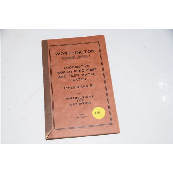 1925 Worthington Locomotive Manual