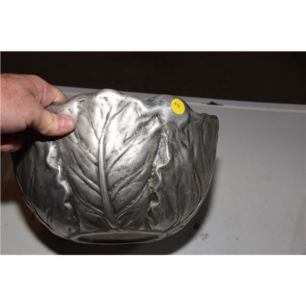 Pewter Cabbage Planter