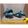 Image 2 : 2 Blue Mountain Pottery Dolphin Figures