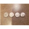 Image 1 : 4 Canadian Silver 25 cents