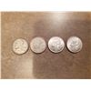 Image 1 : 4 Canadian Silver 25 cents