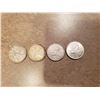 Image 1 : 4 Canadian Silver 25 cents