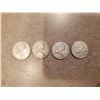 Image 1 : 4 Canadian Silver 25 cents