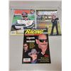 Image 1 : Three new old stock racing magazines - NASCAR Illustrated Dec 2001, Racer Aug 1997, Racing Milestone