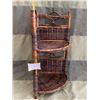 Image 2 : lacquered, wicker corner shelf