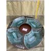 Image 2 : Blue Mountain Pottery serving set, with lazy Susan tray.